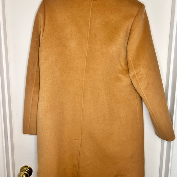 Stylish Tan Long Coat with Fringe - Picture 3 of 8